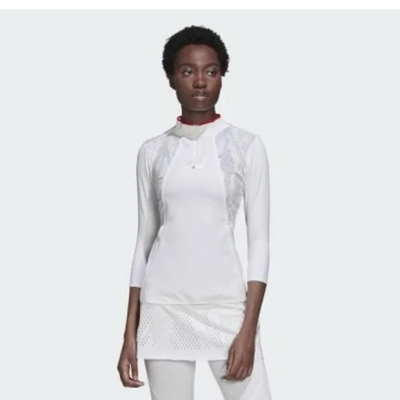 adidas by Stella McCartney white tennis top size small - Picture 8 of 10